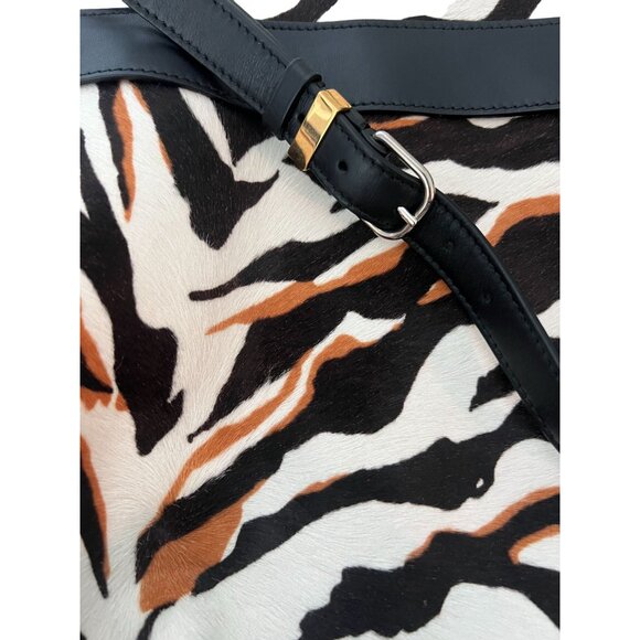 BALENCIAGA Limited Bergdorf Goodman 111th Aniv Zebra CalfHair Kendall Bucket Bag - Picture 15 of 16